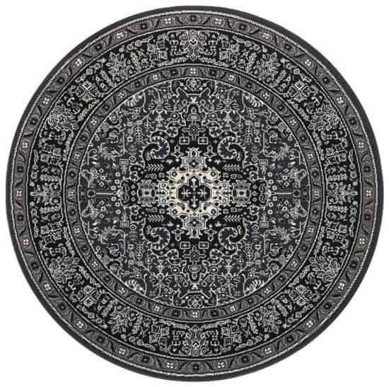 NOURISTAN Kruhový koberec Mirkan 104436 Dark-grey