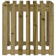 Vidaxl Zahradní truhlík plotový design 70x70x70 cm impregnované dřevo