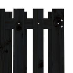 Vidaxl Zahradní truhlík plotový design černý 70x70x70cm masiv borovice