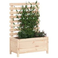 Petromila Zahradní truhlík s mřížkou 79x39,5x114 cm masivní borovice