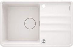BPS-koupelny Dřez jednokomorový s odkapávačem Momi granit - ZKM A113 alabastr