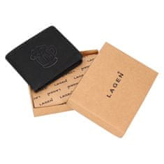 Lagen Pánská kožená peněženka 66-3701 BLK BIG MUG