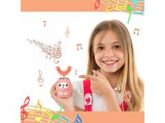 Leventi Dětský vibrační elektrický zubní kartáček - růžový