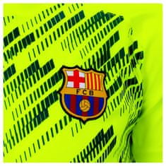 FotbalFans Dětské sportovní tričko FC Barcelona, reflexní žluté, nápis BARCA | 11-12r