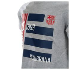 FotbalFans Pánské tričko FC Barcelona, šedé, bavlna BCA6083-XXL | XXL