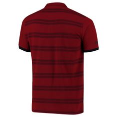 Polo tričko FC Barcelona, tmavě červené, pruhované | M