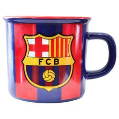 FotbalFans Hrnek FC Barcelona, modro-červený, keramický, 250 ml