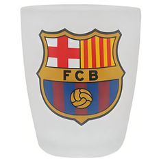 FotbalFans Sklenička Panák FC Barcelona, barevný znak FCB, 60 ml
