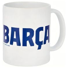 FotbalFans Hrnek FC Barcelona, bílý, keramika, bílý, 300 ml