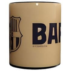 FotbalFans Stylový Keramický Hrnek FC Barcelona, béžový, 300 ml