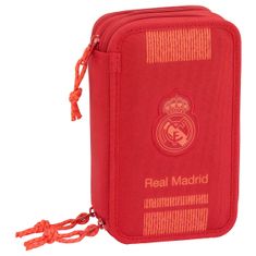 FotbalFans Penál Real Madrid FC, 3 komory, červený, oranžový znak