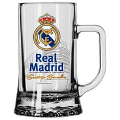 FotbalFans Sklenice Real Madrid FC, s uchem, obrys stadionu, 300 ml