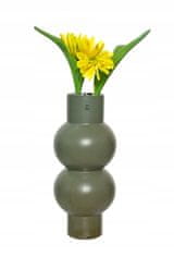 Kaemingk Dekorativní hliněná váza na květiny zelená 43 x 19,5 cm