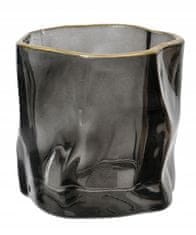 Kaemingk Dekorativní skleněný držák na čajovou svíčku 7,5 x 8 cm 1 ks