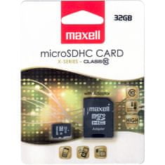 Maxell Paměťová karta MicroSDHC 32GB CL10 + adpt 854718