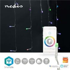 Nedis Vánoční osvětlení SmartLife LED, Wi-Fi, RGB, 180 LED, 3 m, Android / IOS