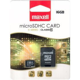 Maxell Paměťová karta MicroSDHC 16GB CL10 + adpt 854717