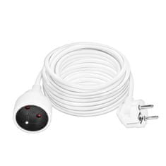 Solight  Prodlužovací kabel 230V/10A - 10m, 1 zásuvka, 3 x 1mm, IP20, bílý