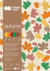 CBPAP Blok dekoračních papírů Forest A4, 170 g / m2, 20 listů, 5 odstínů, Happy Color