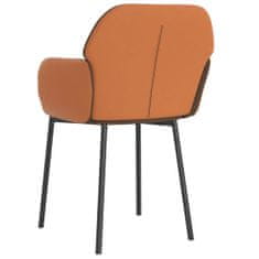Vidaxl Jídelní židle 2 ks hnědé textil a umělá kůže