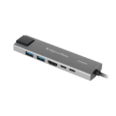 shumee Adaptér (HUB) USB typ C na HDMI/2x USB3.0/2x USB typ C/RJ45
