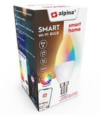 Alpina Chytrá žárovka LED RGB WIFI bílá + barevná E14
