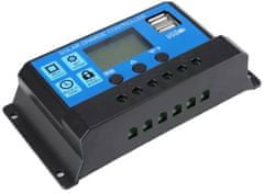 sapro FVE Solární regulátor PWM SY3024H 12-24V/30A+USB pro Pb baterie