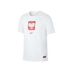 Nike Tričko bílé L JR Polska Crest