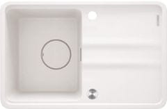 BPS-koupelny Dřez jednokomorový s odkapávačem Momi granit - ZKM A11A alabastr