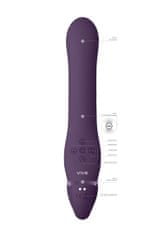 Shots Toys SHOTS VIVE Ai Dual Vibrating-Air Wave Tickler Strapless Strapon Purple