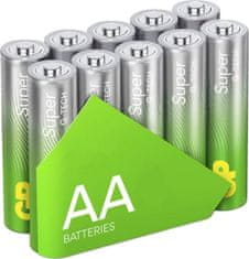 GP Batteries GP alkalická baterie 1,5V AA (LR6) Super 10ks fólie