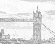 ZUTY Tečkování - LONDÝNSKÝ TOWER BRIDGE PŘI ZÁPADU SLUNCE 40x50 cm bez rámu a bez vypnutí plátna