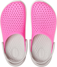 Crocs LiteRide Clogs pro děti, 27-28 EU, C10, Pantofle, Dřeváky, Electric Pink/White, Růžová, 205964-6QR