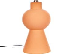 Beliani Keramická stolní lampa oranžová FABILOS