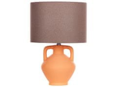 Beliani Keramická stolní lampa oranžová LABRADA