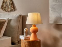 Beliani Keramická stolní lampa oranžová FABILOS