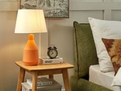 Beliani Keramická stolní lampa oranžová LAMBRE