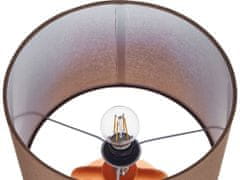 Beliani Keramická stolní lampa oranžová LABRADA