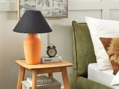 Beliani Keramická stolní lampa oranžová RODEIRO
