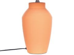 Beliani Keramická stolní lampa oranžová RODEIRO