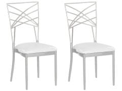 Beliani Sada 2 jídelních židlí stříbrná GIRARD