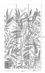 Vliesová obrazová tapeta s listy JF6101, 159 x 280 cm, One roll