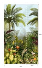 Vliesová obrazová tapeta Palmy a tropické listy JF6001, 159 x 280 cm, One roll