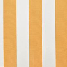 Vidaxl Plachta na markýzu slunečnicová žluto-bílá 4 x 3 m (bez rámu)