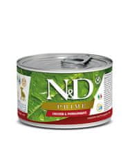Farmina N&D dog PRIME puppy, kuře a granátové jablko plechovka 140 g