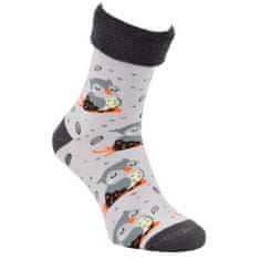 OXSOX OXSOX dámské barevné bavlněné froté ponožky se sovičkami 6501823 2pack, 35-38