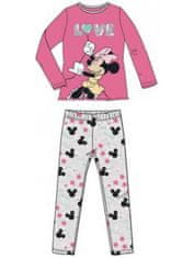 Sun City Dívčí bavlněné pyžamo Minnie Mouse Disney - růžové