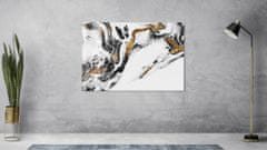 Allboards ,Skleněná magnetická tabule- dekorativní obraz ZLATO BÍLÝ MRAMOR 90x60 cm,TS96_40012