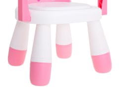 WOWO Stolní Židle pro Krmení a Hraní v Růžové Barvě