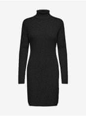 Jacqueline de Yong Černé dámské svetrové šaty JDY Novalee XS